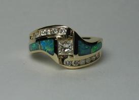 opal inlay ring repair, opal inlay ring, opal repair, inlay repair, Australian opal ring